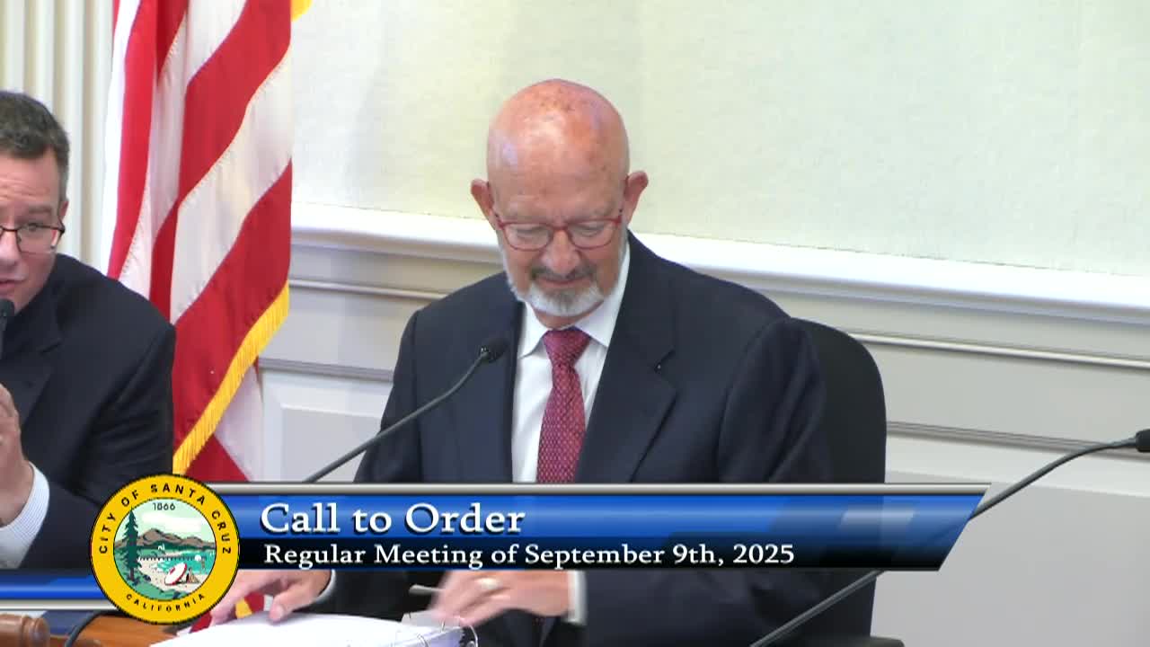 Santa Cruz City Council 09/09/2025