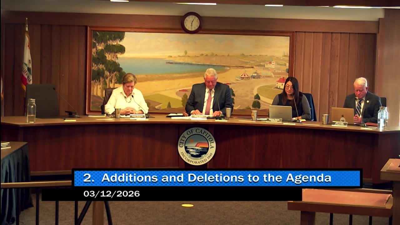 Capitola City Council 03/12/2026